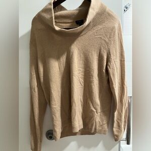 Talbots Pure Cashmere Women’s Cowl Neck Sweater in Camel Size L NWT